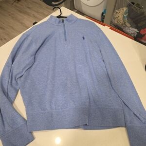 Polo Ralph Lauren Light Blue Zip-Up Sweater
